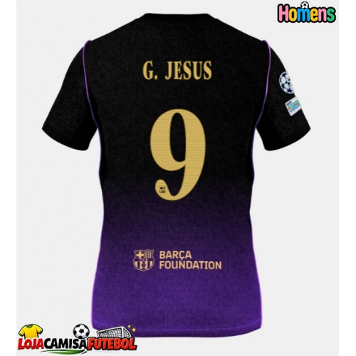 Camisa de Futebol Barcelona Gabriel Jesus #9 Equipamento Secundário 2026-27 Manga Curta